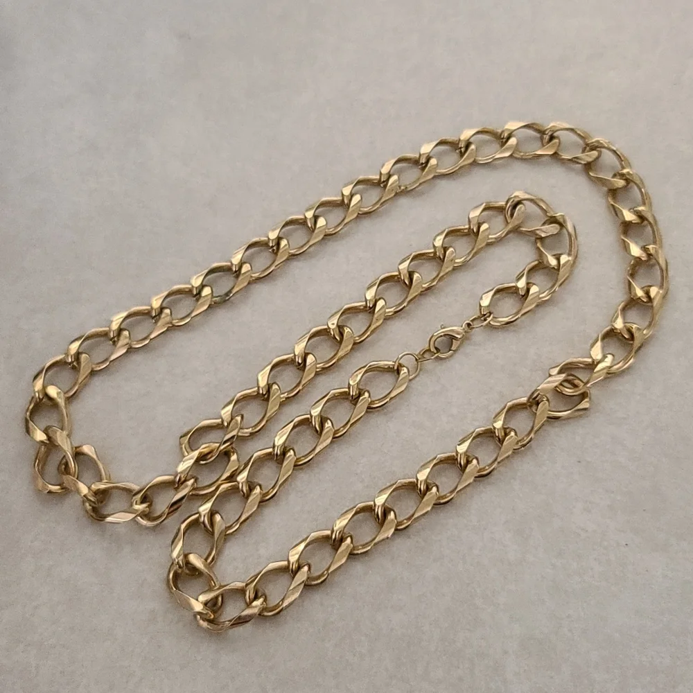 VINTAGE Y2K Cuban Link Chain 30” Gold Plated Hip Hop Chunky Necklace 90s - Picture 7 of 13